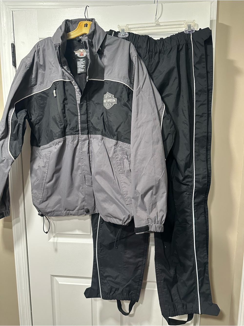 Harley-Davidson Black & Gray Rain Jacket and Pants Set -Unisex